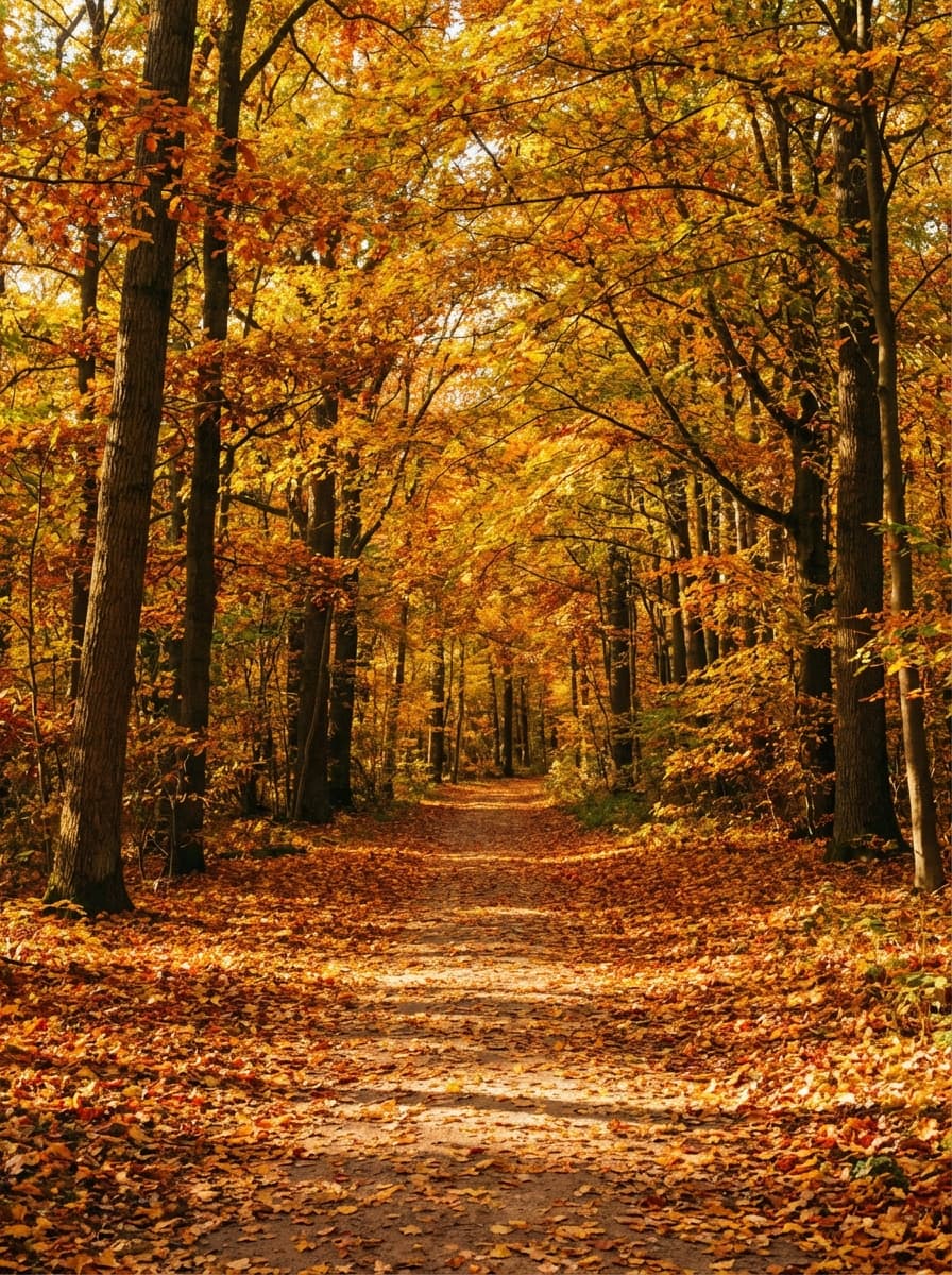 Walk with Jesus at the Autumn Path
