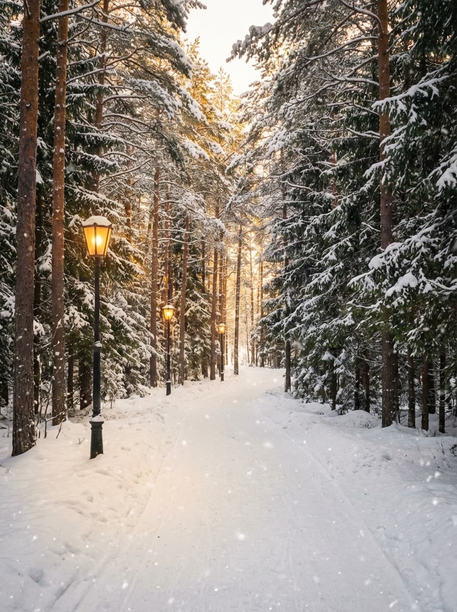 Snowy Winter Path